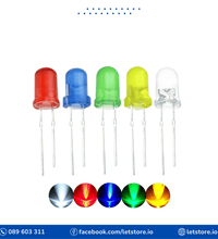 10PCS LED F5 5MM Round Light Emitting Diode Red Blue Yellow Green White Color