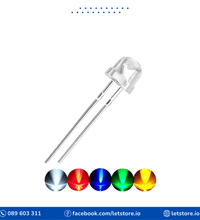 10PCS LED 5MM Straw Hat Wide Angle Light Emitting Diode Red Blue Yellow Green White Color