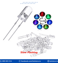 10PCS LED 5MM RGB 2 PIN Multicolor Slow / Fast Flashing