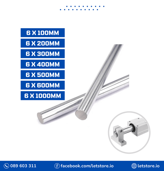 6mm OD Linear Shaft Cylinder Rail Round Rod Optical Axis