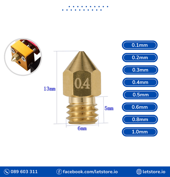 Brass Mk8 Nozzle Print Head For 1.75MM Filament MakerBot Replacement