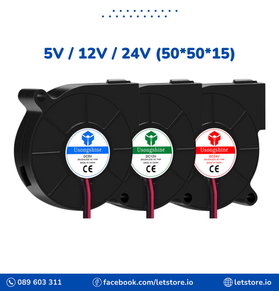5015 Cooling Turbo Fan Brushless Fan 50MM 50x50x15MM 12V 5V 24V 2Pin DC