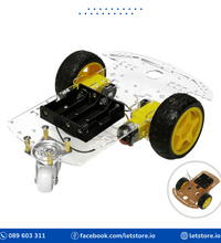 2WD Robot Chassis DIY Kit 1 Layer Transparent Acrylic Robot Chassis