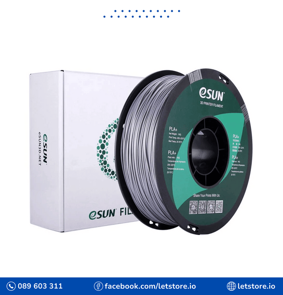 ESUN PLA+ 1.75mm Silver Color 1KG 3D Printer Filament