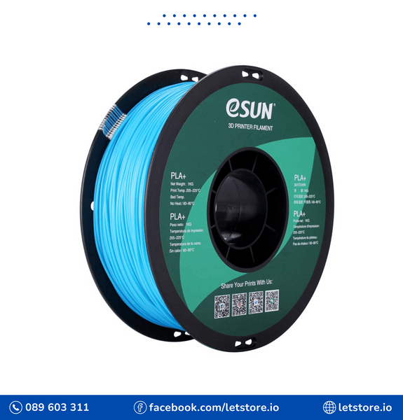 ESUN PLA+ 1.75mm Light Blue Color 1KG 3D Printer Filament