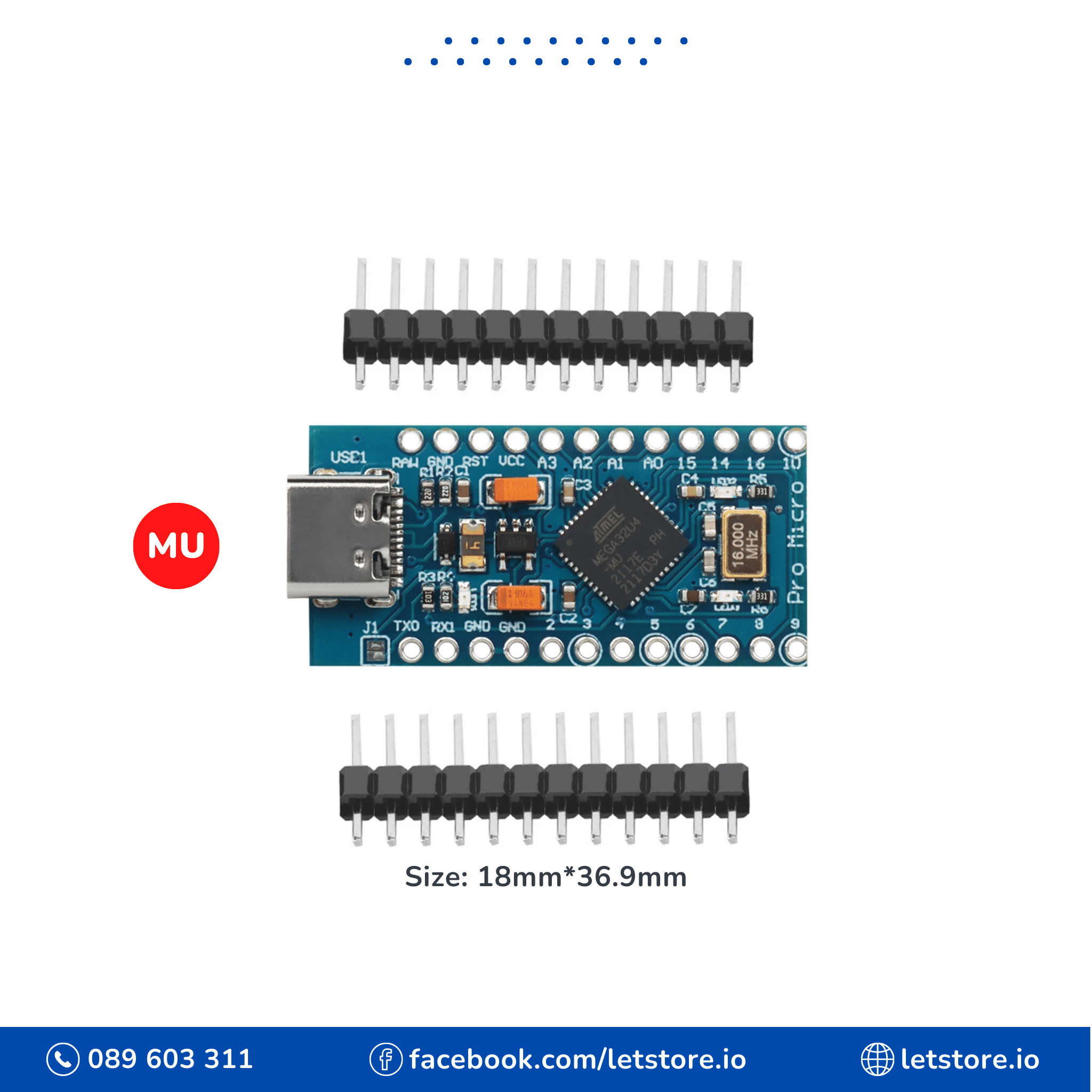 Pro Micro ATmega32U4 Pro Micro 5V 16MHz MU Chip Type-C USB