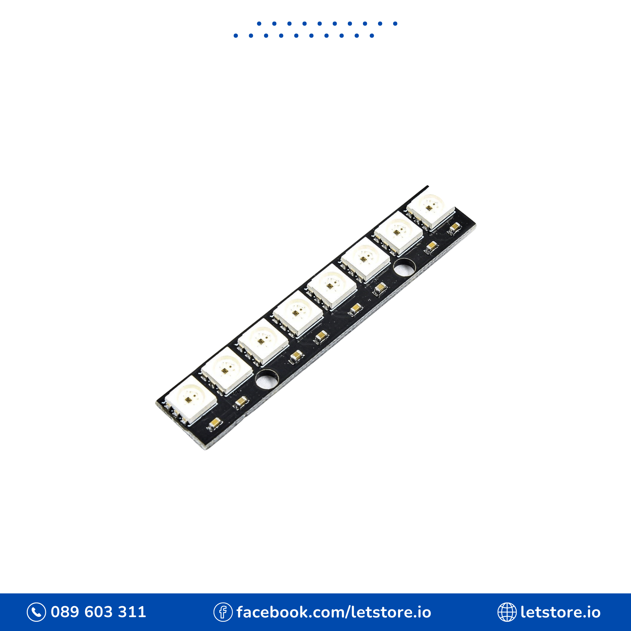 LED Strip RGB WS2812 5050 x 8 LEDs - 53mm