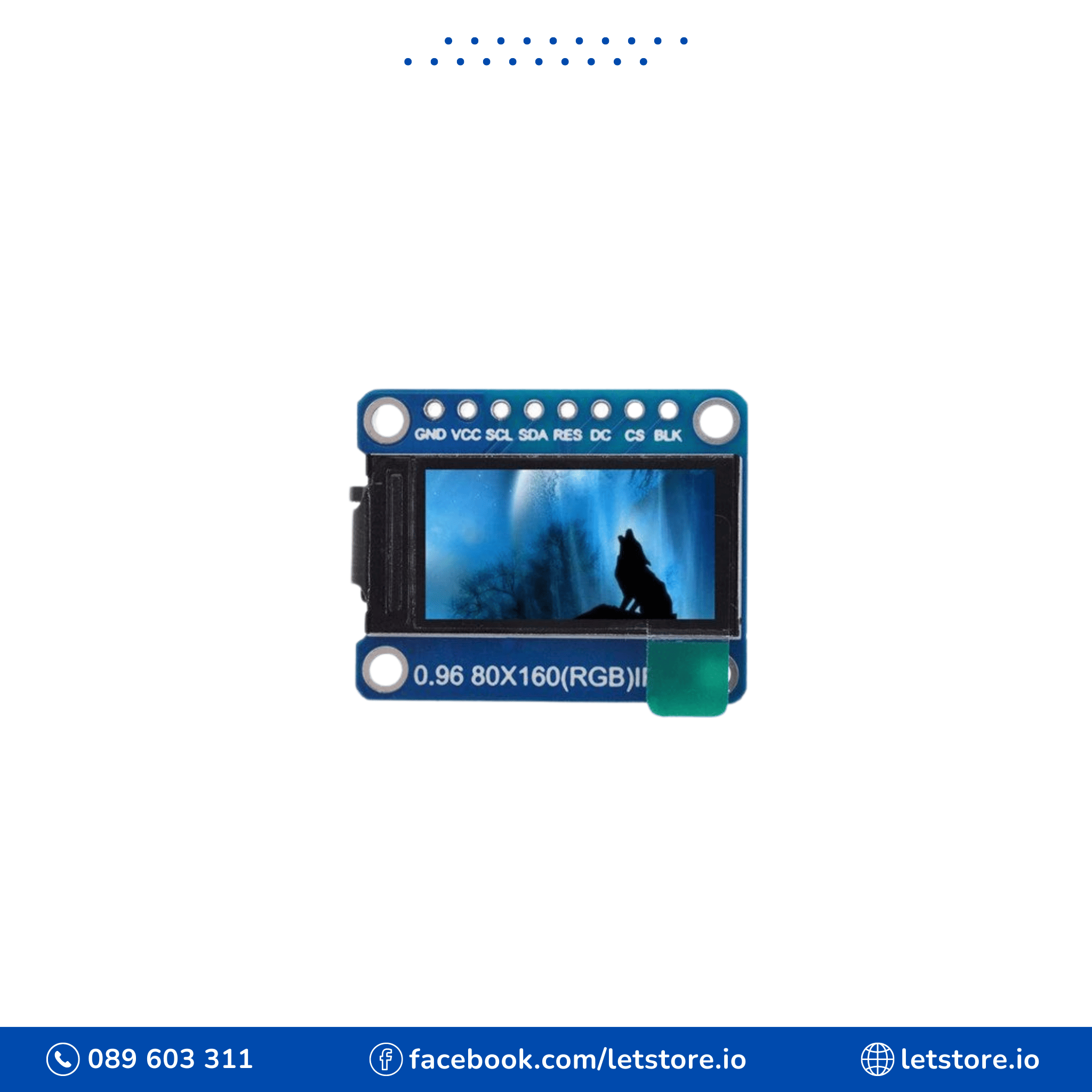 0.96 Inch Color IPS TFT LCD Display Screen Board for ST7735 7 Pins SPI Interface