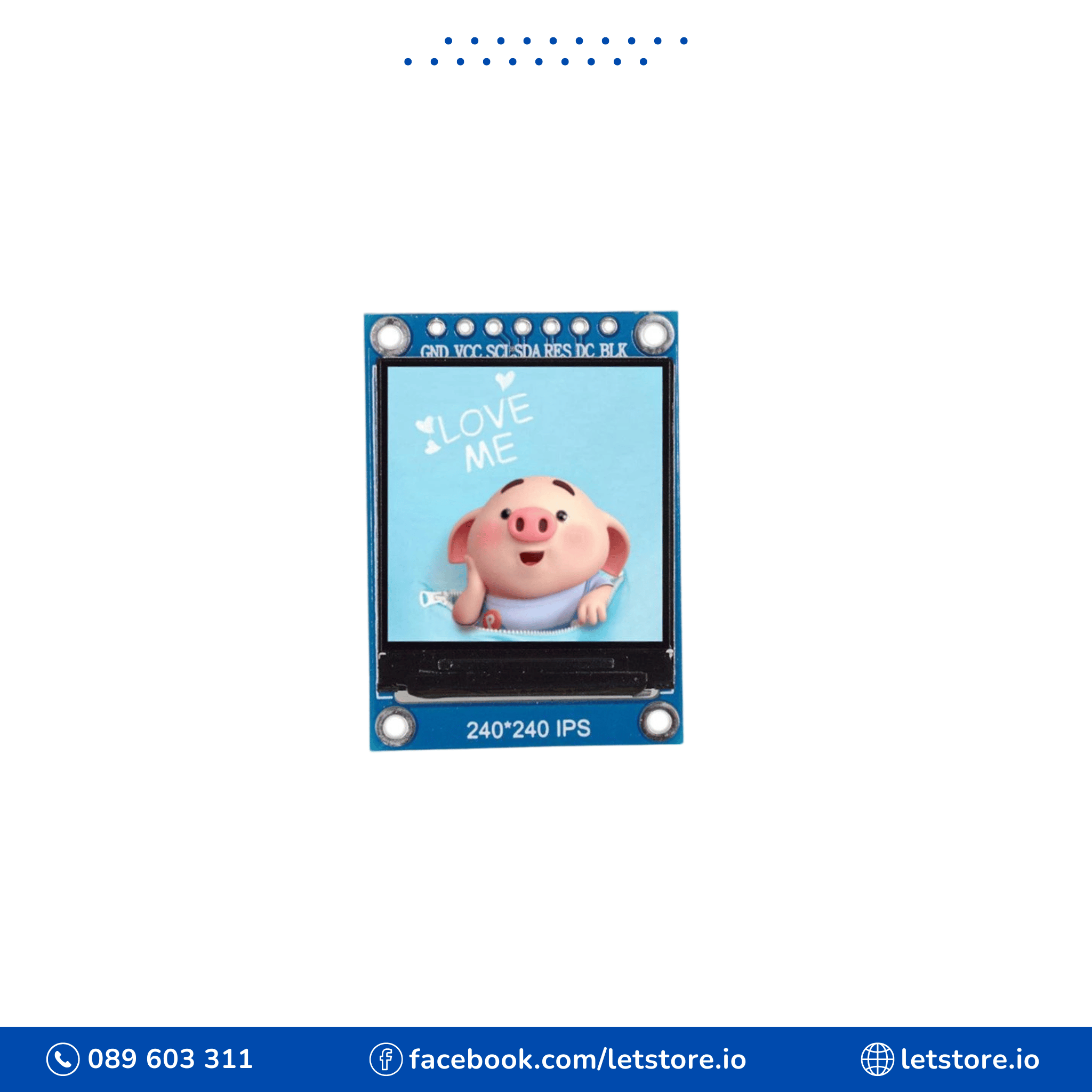 1.3 Inch Color IPS TFT LCD Display Screen Board for ST7789 7 Pins SPI Interface