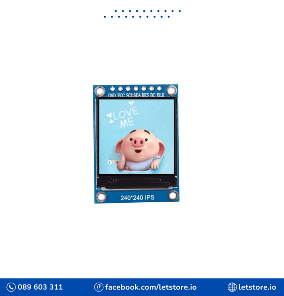 1.3 Inch Color IPS TFT LCD Display Screen Board for ST7789 7 Pins SPI Interface