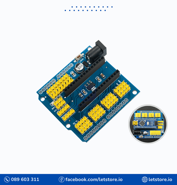 NANO I/O IO Expansion Sensor Shield Module V3.0 Blue PCB
