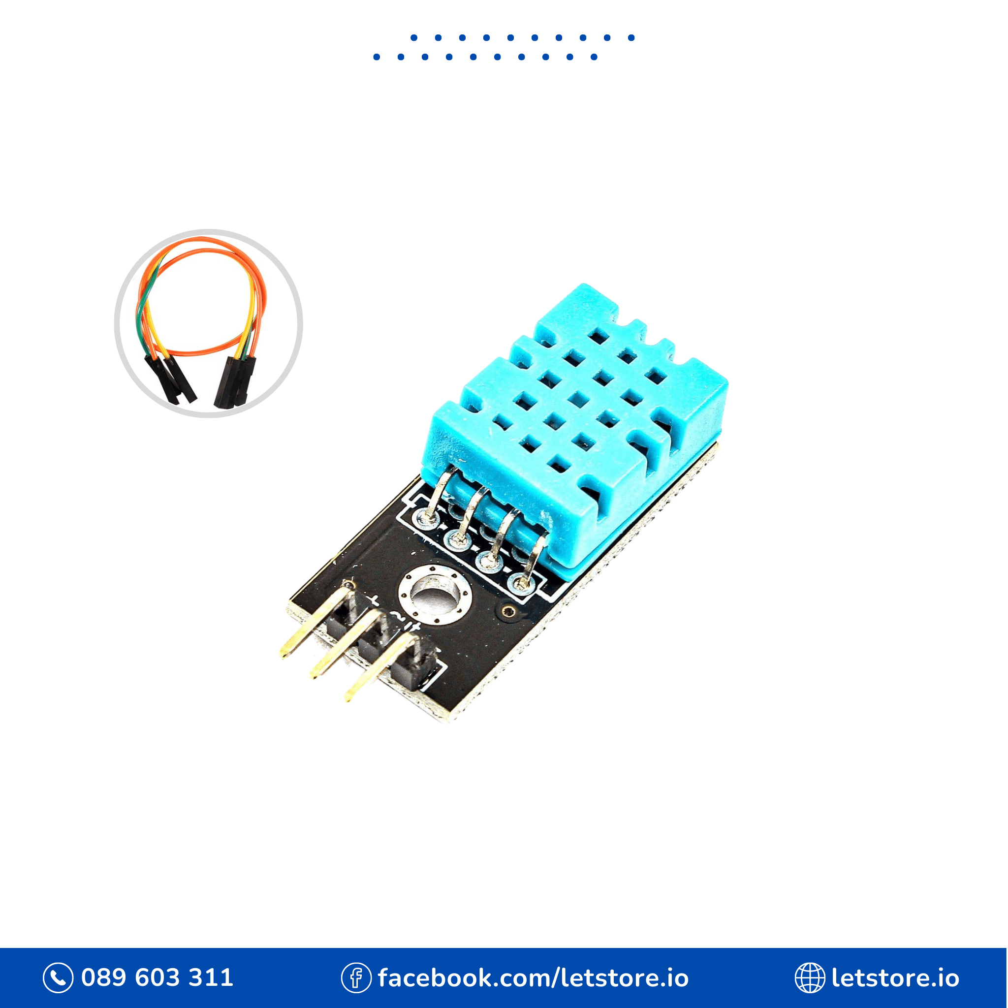 DHT11 Temperature And Humidity Sensor Black Module