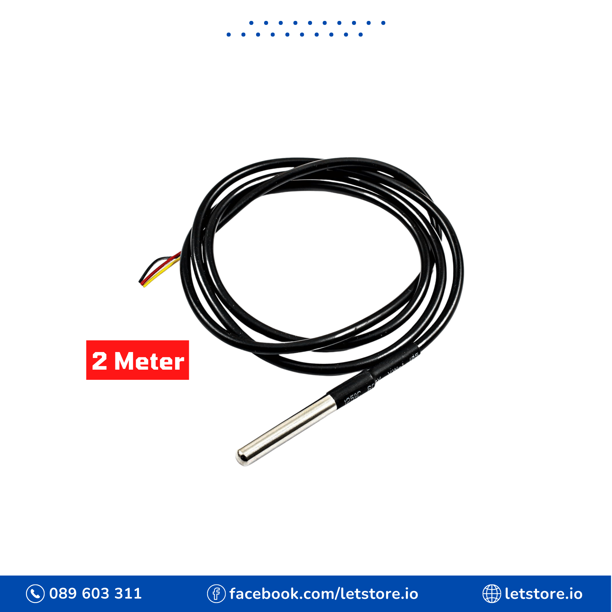 DS1820 Stainless Steel Waterproof Probe Temperature Sensor