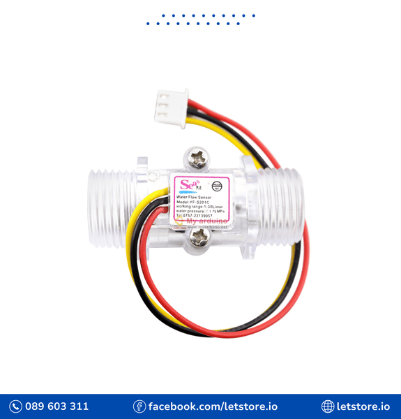 Water Flow Sensor YF-S201C Flowmeter G1/2 1-30L/min 5 -15V