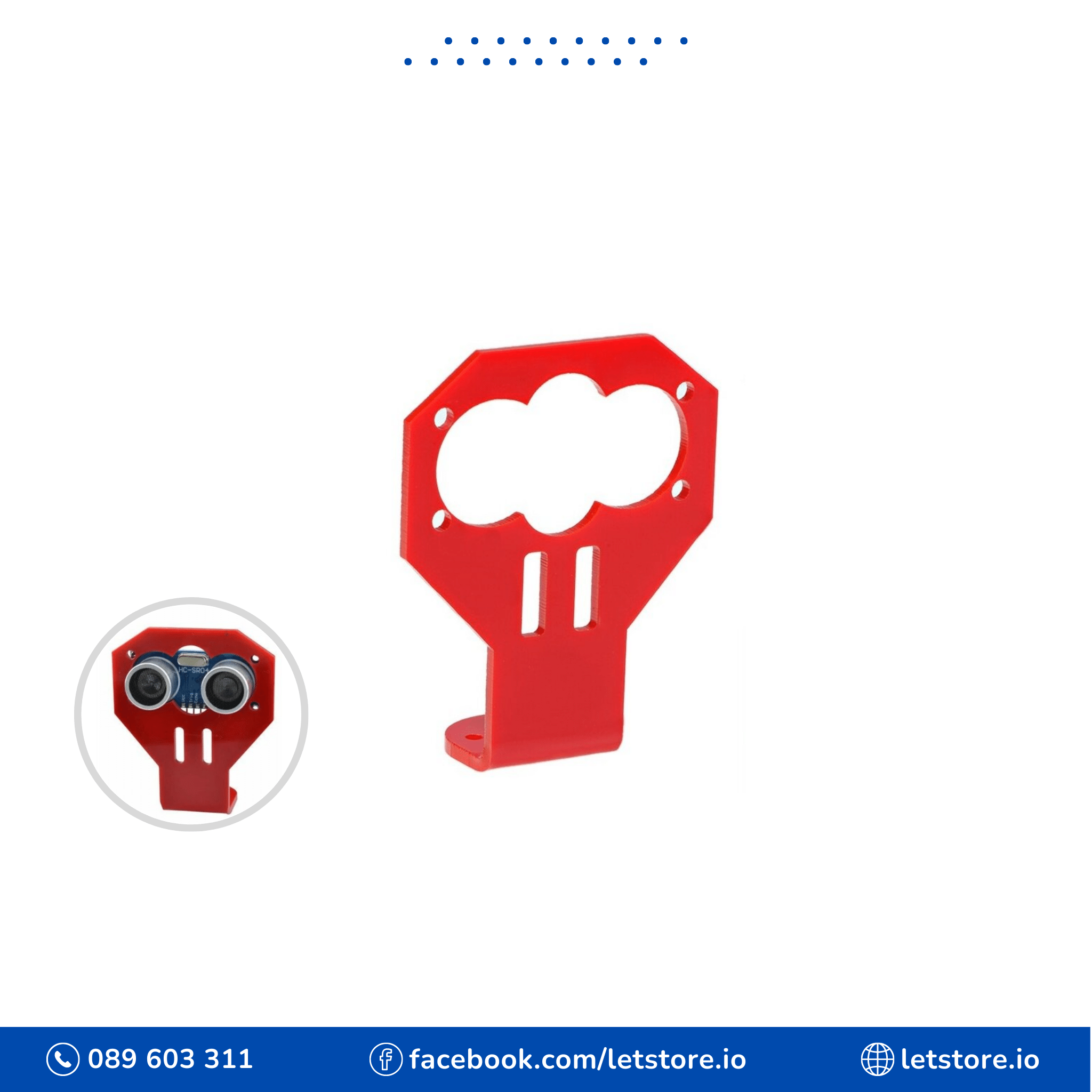 Ultrasonic Bracket Red Mount