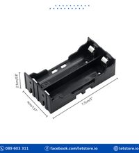 ABS 18650 Cases 2X 18650 Battery Holder Storage Box Case 2 Slot Battery