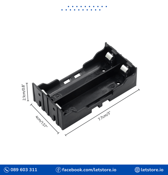 ABS 18650 Cases 2X 18650 Battery Holder Storage Box Case 2 Slot Battery