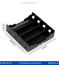 ABS 18650 Cases 4X 18650 Battery Holder Storage Box Case 4 Slot Battery