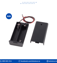 2X 1.5V AA Battery Holder With Cover And On/Off Switch