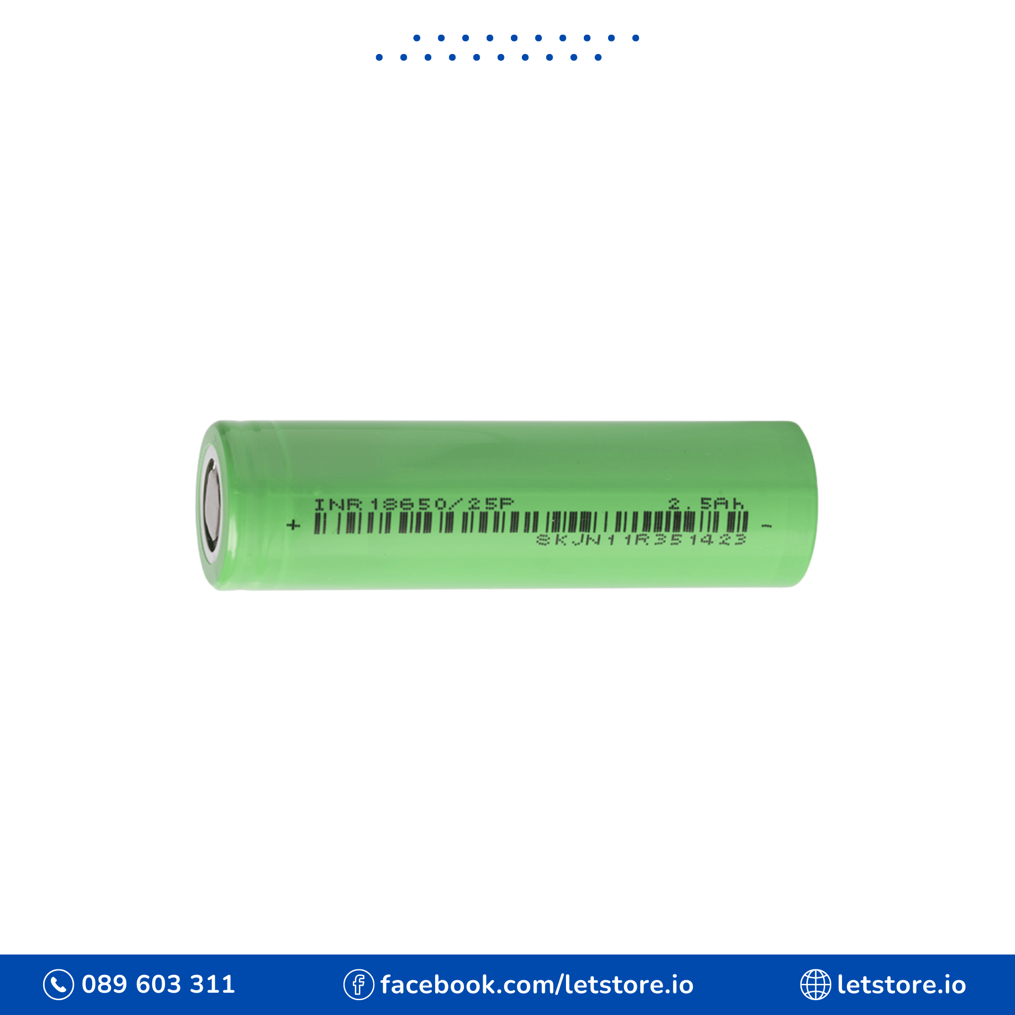 Battery 3.7V 18650 Lithium 2500mAh