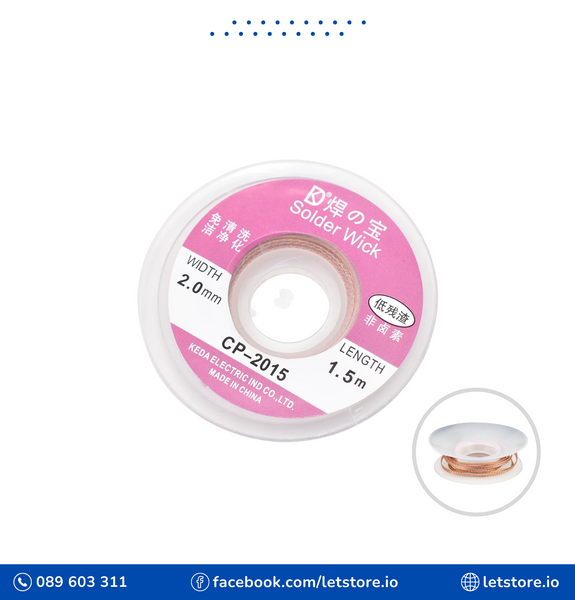 Solder Wick 2.0mm CP2015 1.50 Meter