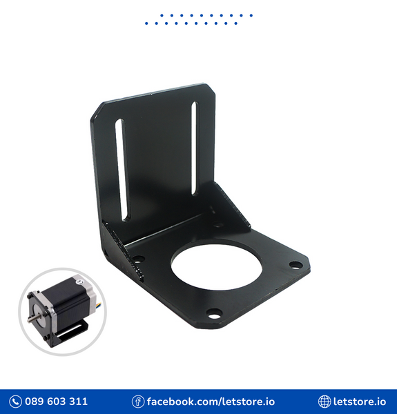 Steel L-Bracket for NEMA 23 57mm  Stepper Motor Mounting Hole Diameter 5.5mm
