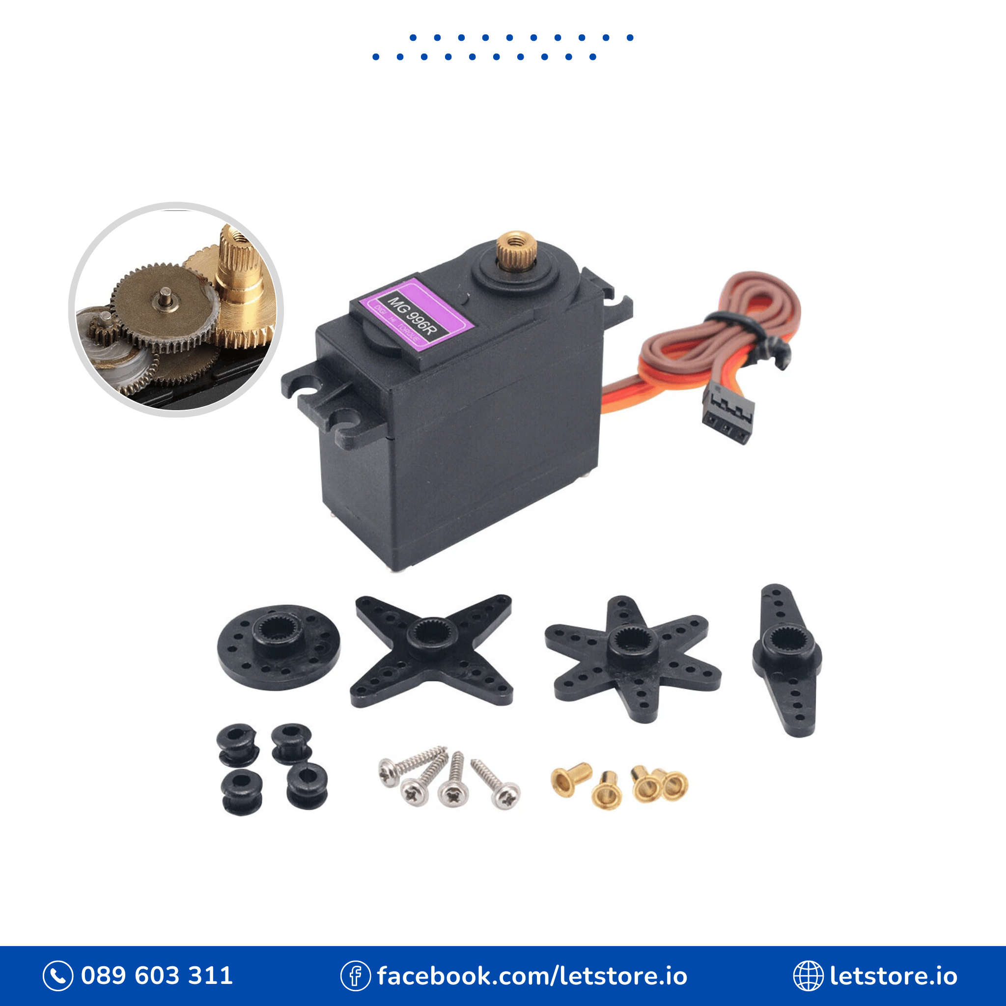 MG996R 55g Metal Gear Torque Digital Servo Motor for Futaba JR RC Helicopter Car Boat Robot